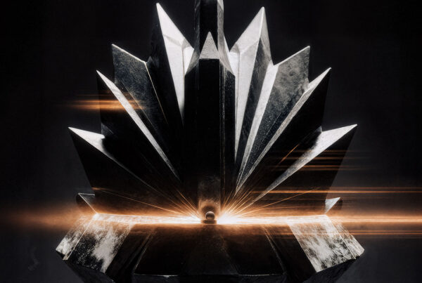 Close-up of the Obsidian crystal symbol representing the brand identity of OBSIDIAN Premium Fitness.